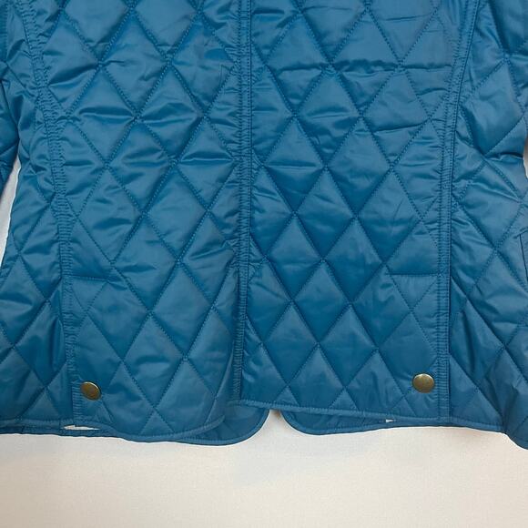 L.L. Bean Signature Quilted Teal Jacket size 6 - Picture 6 of 11